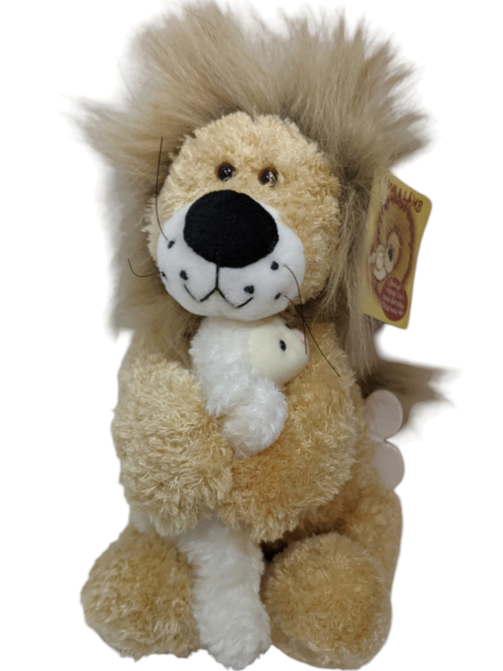 Gund & Lion Lamb wind up stuffed animal stuffy Jesus Loves Me musical toy Bible